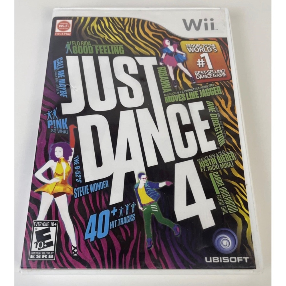 Just Dance 4 Nintendo Wii Video Game 2012 Ubisoft Complete with Manual CIB
